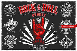 Rock and Roll bundle, a Poster Template by DGIM studio