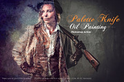 Palette Knife Oil Painting - Action, an Action Add-On by GraphicBerg (Thumbnail 1 of 11)