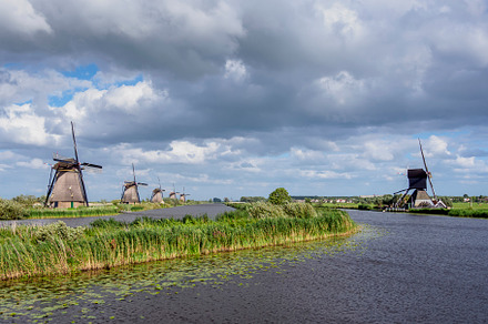 Windmills in Kinderdijk, The Netherl