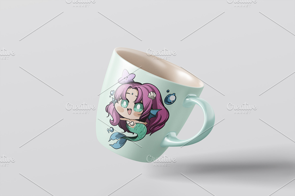Chibi Halloween Mermaid Edition, an Illustration by vectstudio (Photo 2 of 3)
