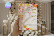 Bright Floral Quinceanera Invitation, a Templates & Theme by VeliusCreativeStudio (Thumbnail 1 of 3)