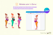 27 Prenatal Yoga Illustrations, a Person Illustration by Peg Design (Thumbnail 5 of 11)