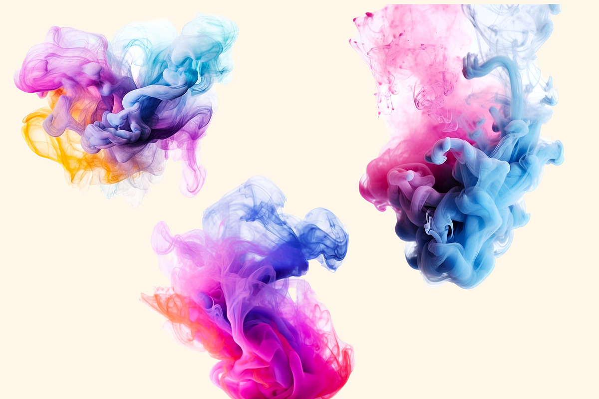Colored smoke  Watercolor clipart, an Object Illustration by Hello My Print (Photo 2 of 13)