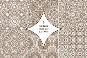 6 Eastern seamless patterns