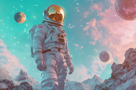 Explorer in vibrant alien land, a Photo by Beautiful things
