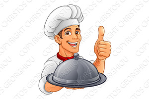 Chef Baker Cartoon Cook Mascot Man, a Person Illustration by Christos Georghiou