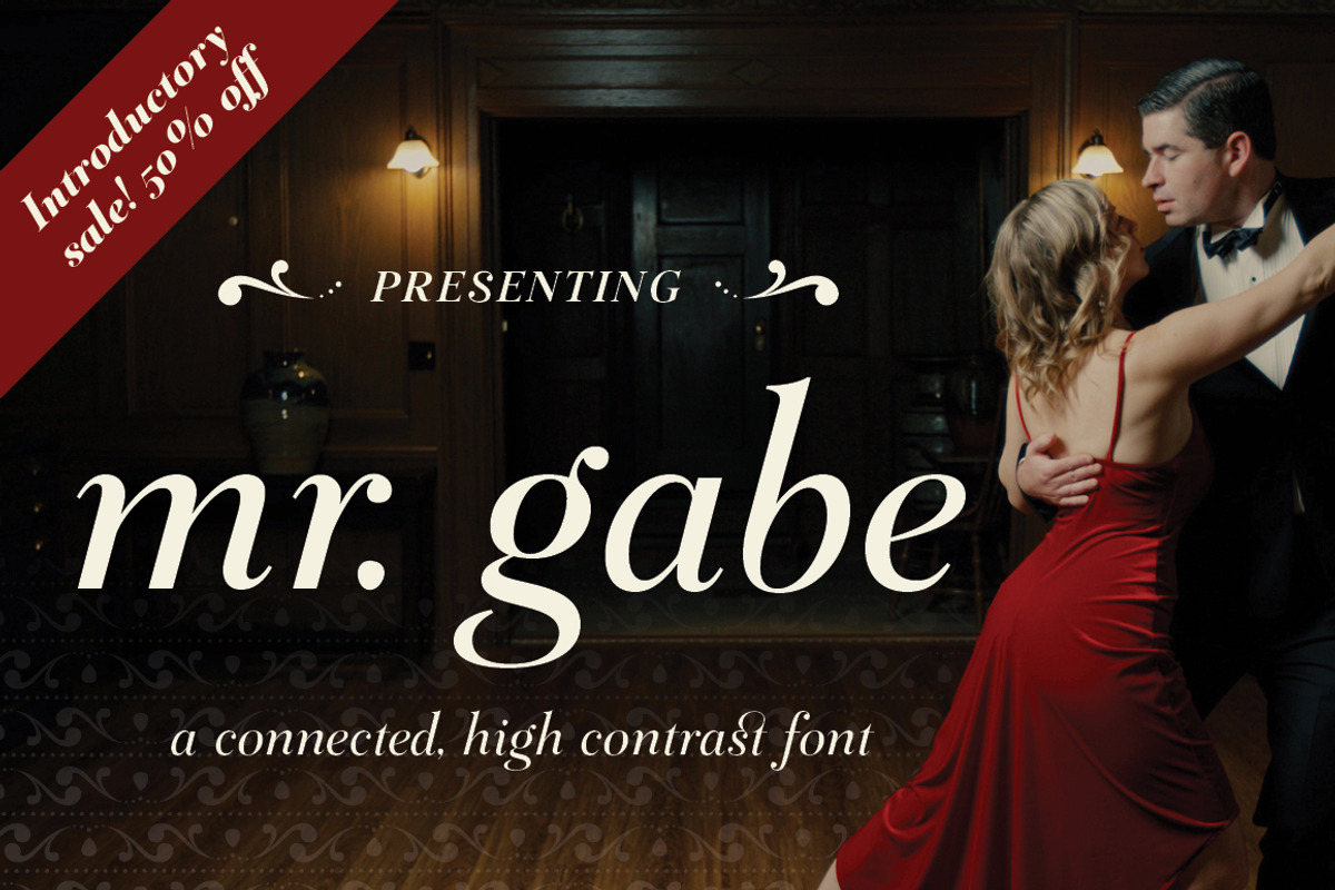 Mr Gabe Italic, a Serif Font by Leksen Design (Photo 1 of 7)