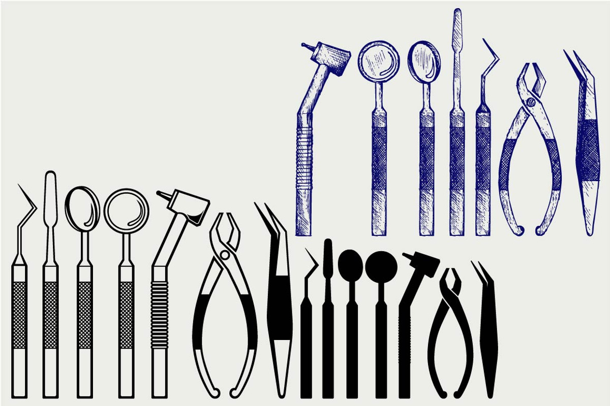 Tools dental SVG, an Outline Icon by LineworkStock
