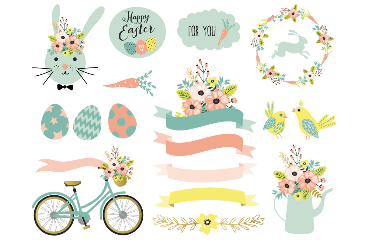 20 Spring & Easter elements, a Seasonal Illustration by lokko studio (Photo 1 of 4)
