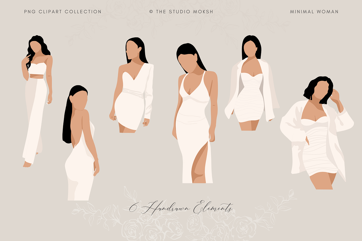 Minimal Woman Fashion Cliparts, an Illustration by Saga Design Studio (Photo 2 of 4)