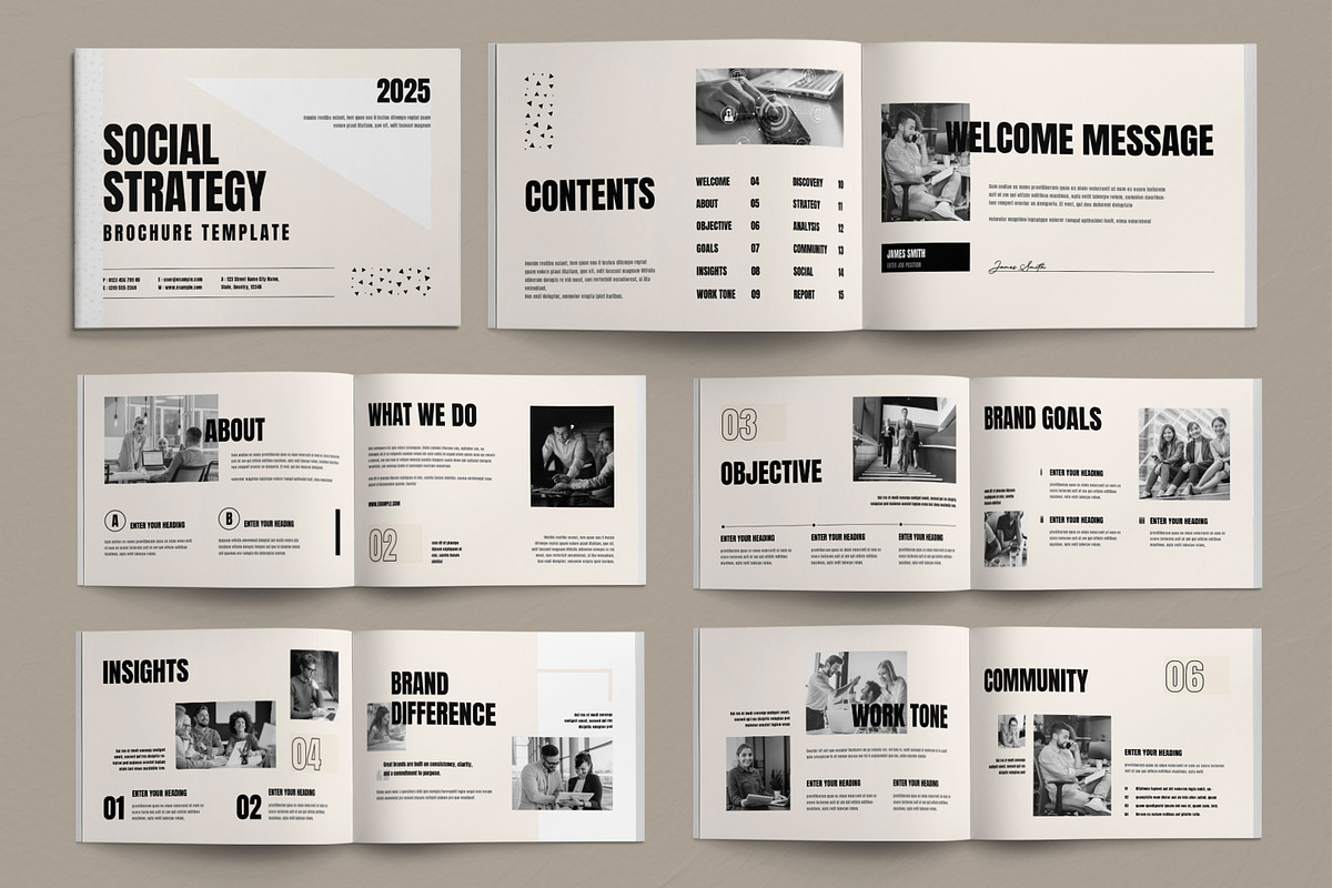 Modern Social Strategy Brochure, a Brochure Template by ContestDesign (Photo 1 of 5)