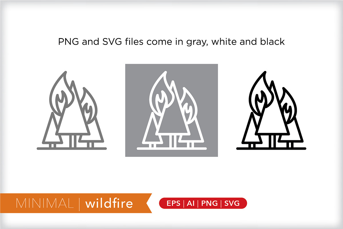 Minimal wildfire icon set, an Outline Icon by Picture Window (Photo 3 of 5)