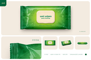 Wet Wipes Pack Mockup Set