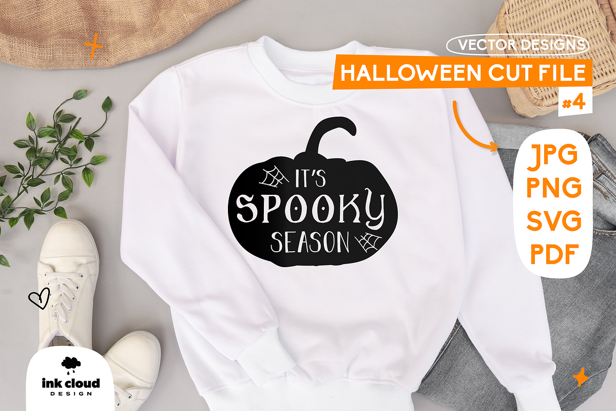 Halloween Bundle Pumpkin Spooky Cut, an Illustration by InkCloudDesign (Photo 7 of 10)