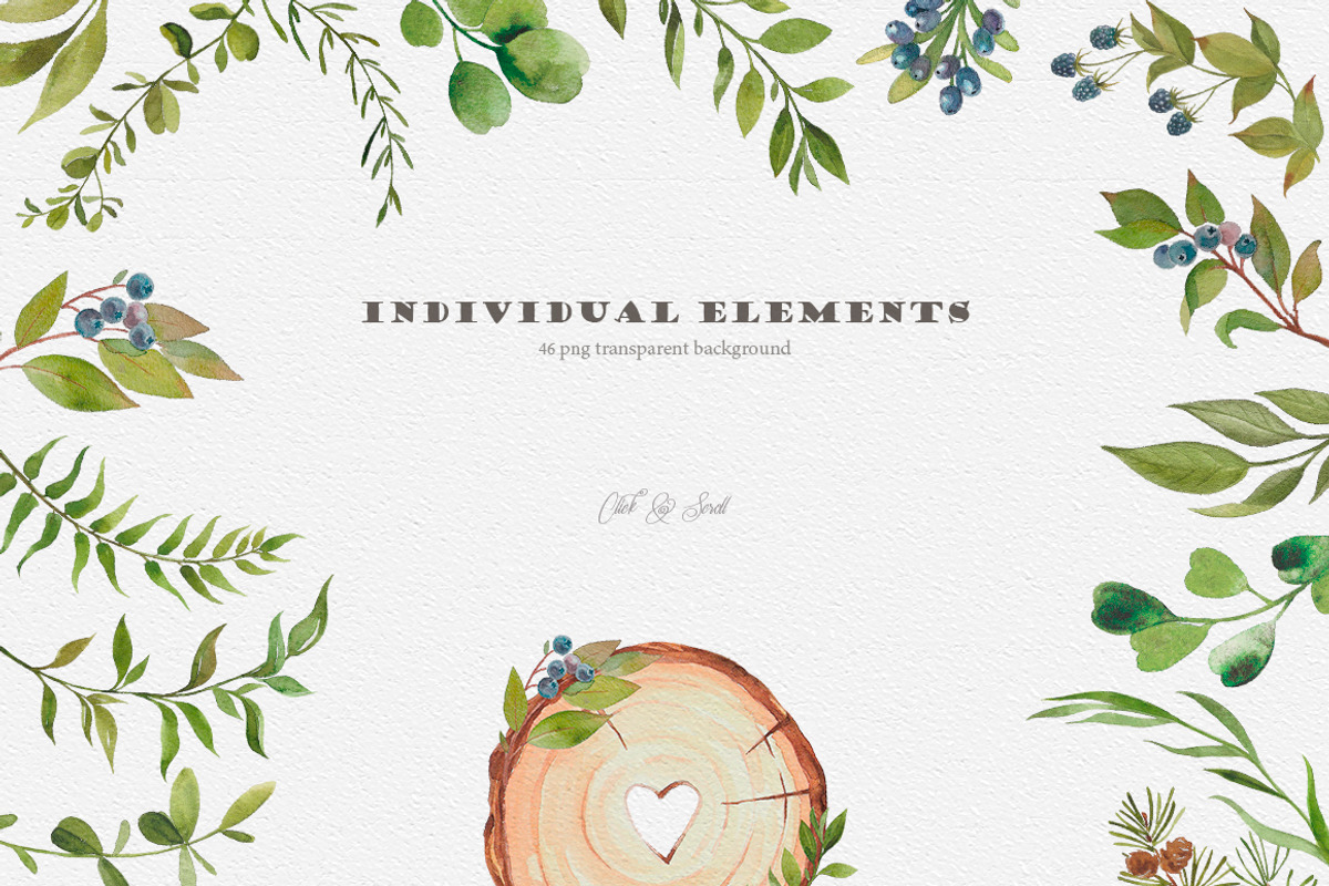 WOODLAND collection - forest wedding, an Object Illustration by DigitalDream (Photo 8 of 9)