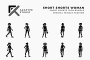 Short Shorts Woman Icon Collection, a Solid Icon by Akatype Studio (Thumbnail 1 of 3)