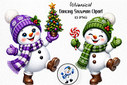 Whimsical Dancing Snowman PNG, a Seasonal Illustration by Craft Nest (Thumbnail 1 of 3)