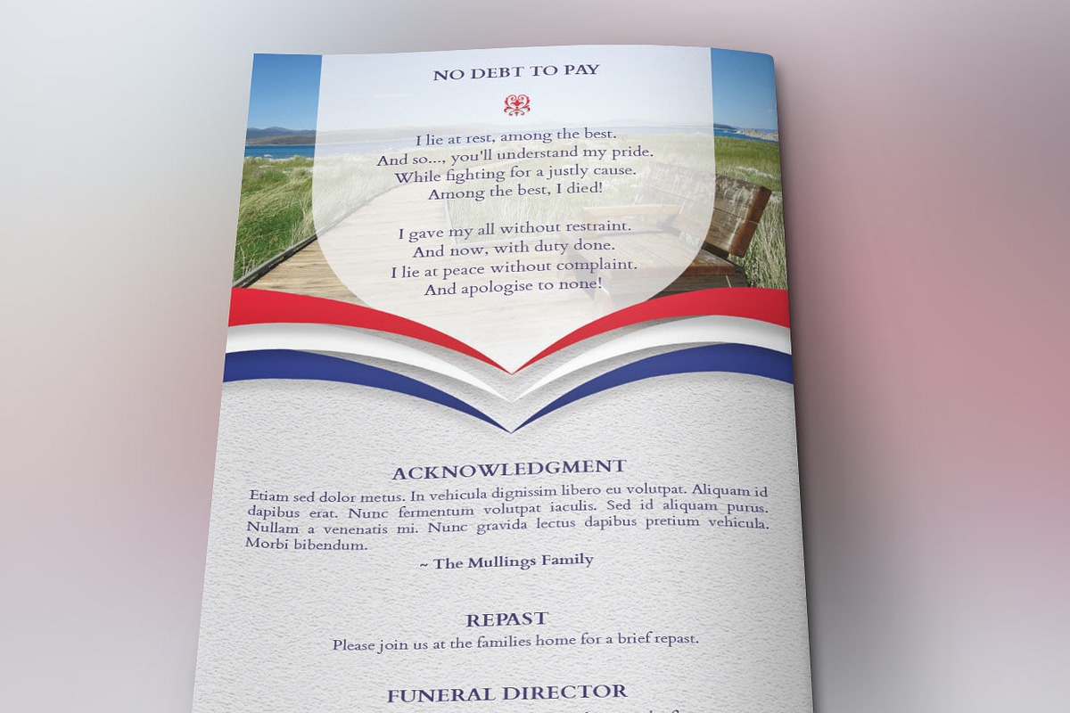 American Military Funeral Word, a Templates & Theme by Godserv Designs (Photo 4 of 4)