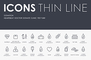 Donation thinline icons, an Outline Icon by Palau (Thumbnail 1 of 5)