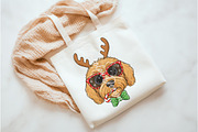 Golden doodle Christmas PNG, an Illustration by Watercolor design (Thumbnail 3 of 3)