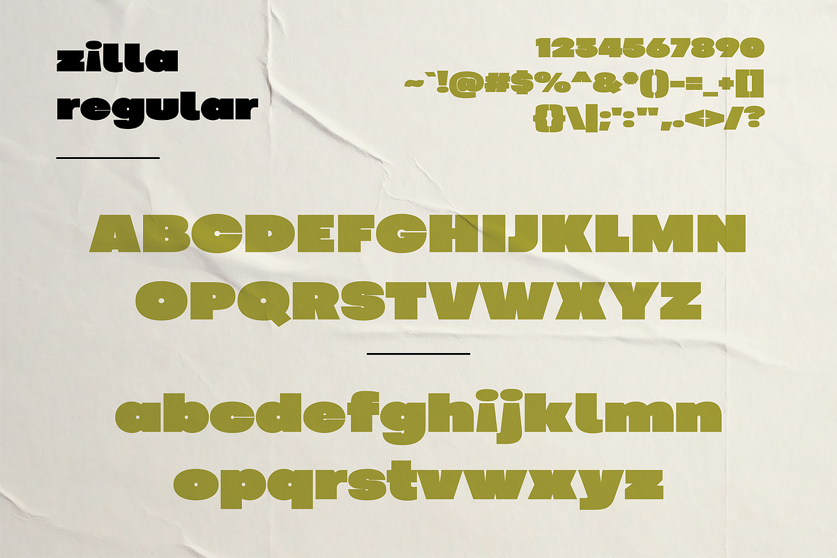 Zilla - Chunky Display, a Sans Serif Font by HipFonts (Photo 4 of 9)