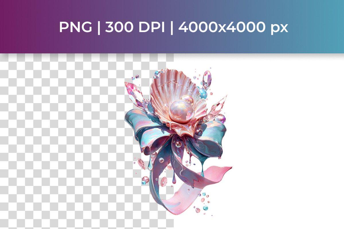 Pastel Sea Shell Clipart - 13 PNG, an Animal Illustration by InkyQueenArt (Photo 4 of 6)