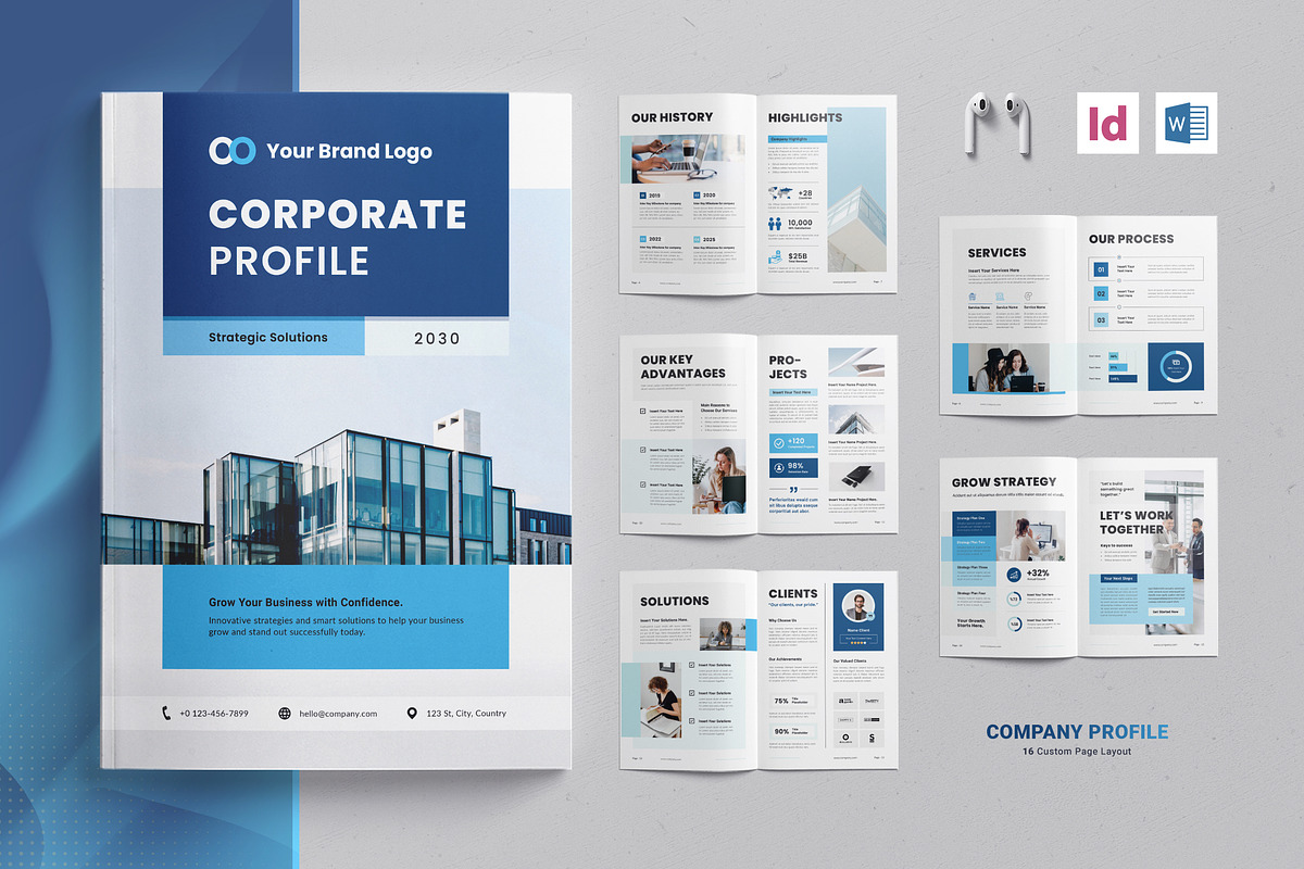 Corporate Profile, Brochure Template, a Brochure Template by Creativity-Design (Photo 1 of 6)