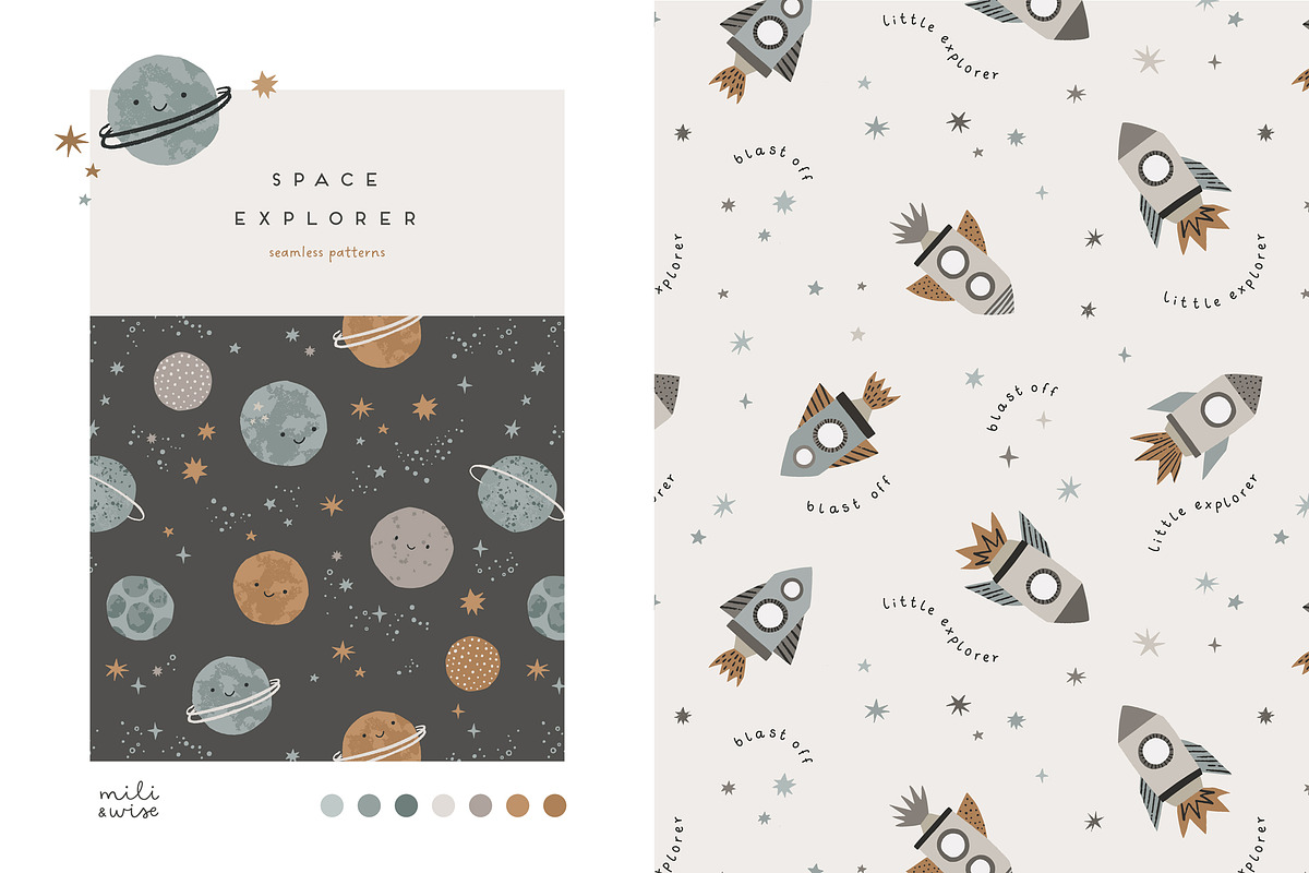 Space Explorer Pattern Collection, a Pattern Graphic by Point and Poem (Photo 1 of 6)
