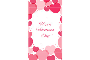 Valentines day red, pink hearts, a Background Graphic by sceptical cactus