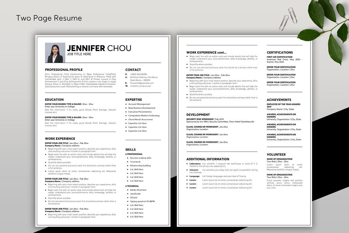 ATS Resume CV Word & Google Docs 55, a Resume Template by MrCam Template Resume|CV (Photo 4 of 9)