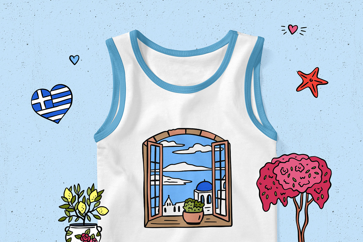 Greek Hand Drawn Illustration Pack, an Object Illustration by Redchocolate (Photo 8 of 8)