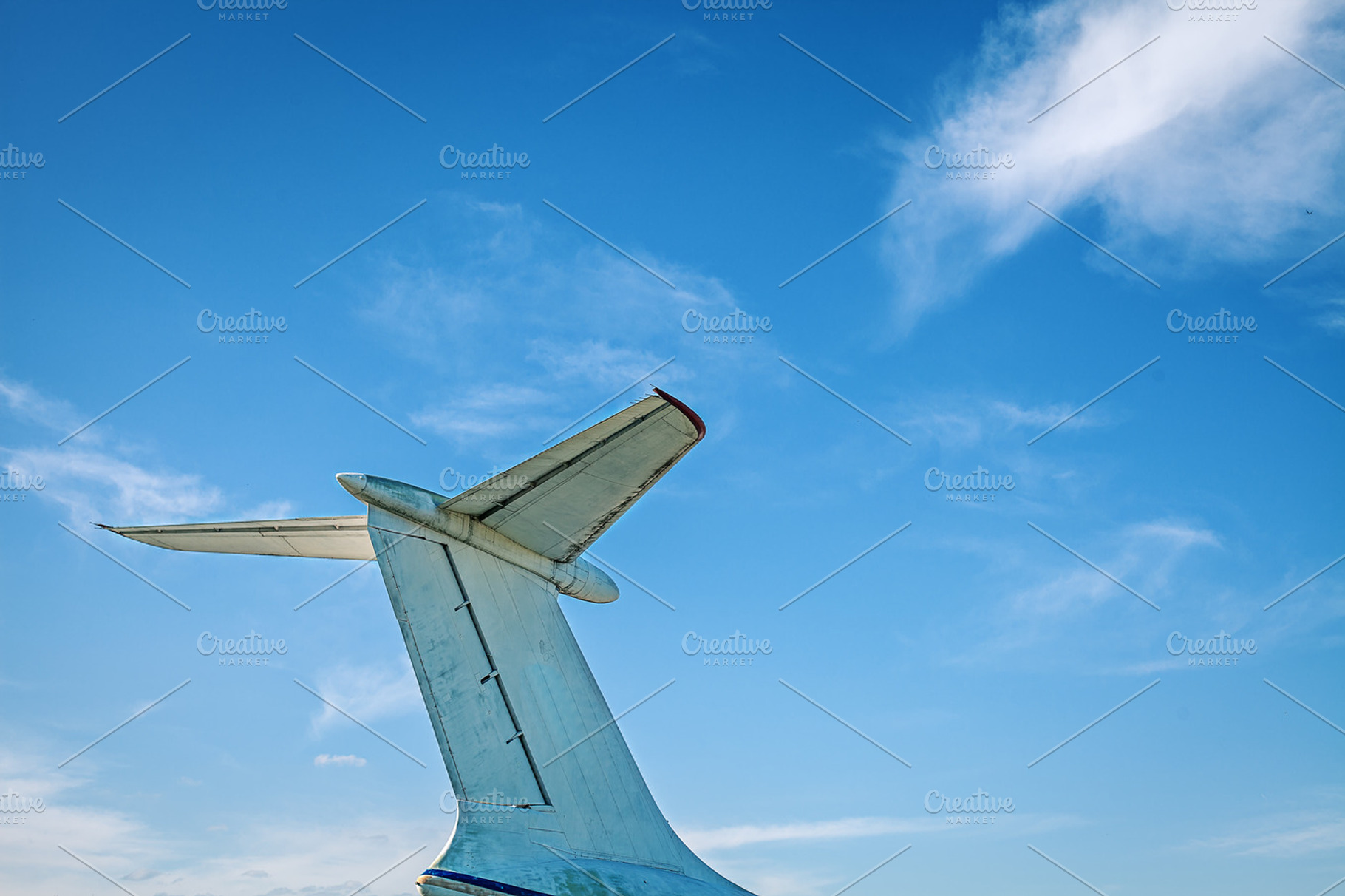 Airplane Retro Vintage Tail Detail