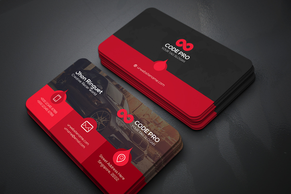 Rent A Car Business Cards, a Business Card Template by Genereux Art (Photo 1 of 4)