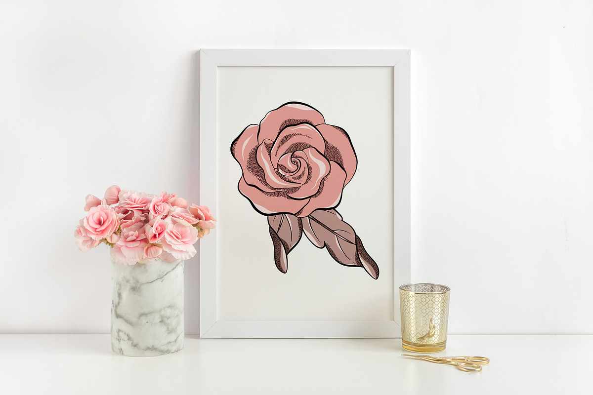 Roses Procreate Stamp Brushes, a Brush Add-On by Little Nordic Atelier (Photo 4 of 4)