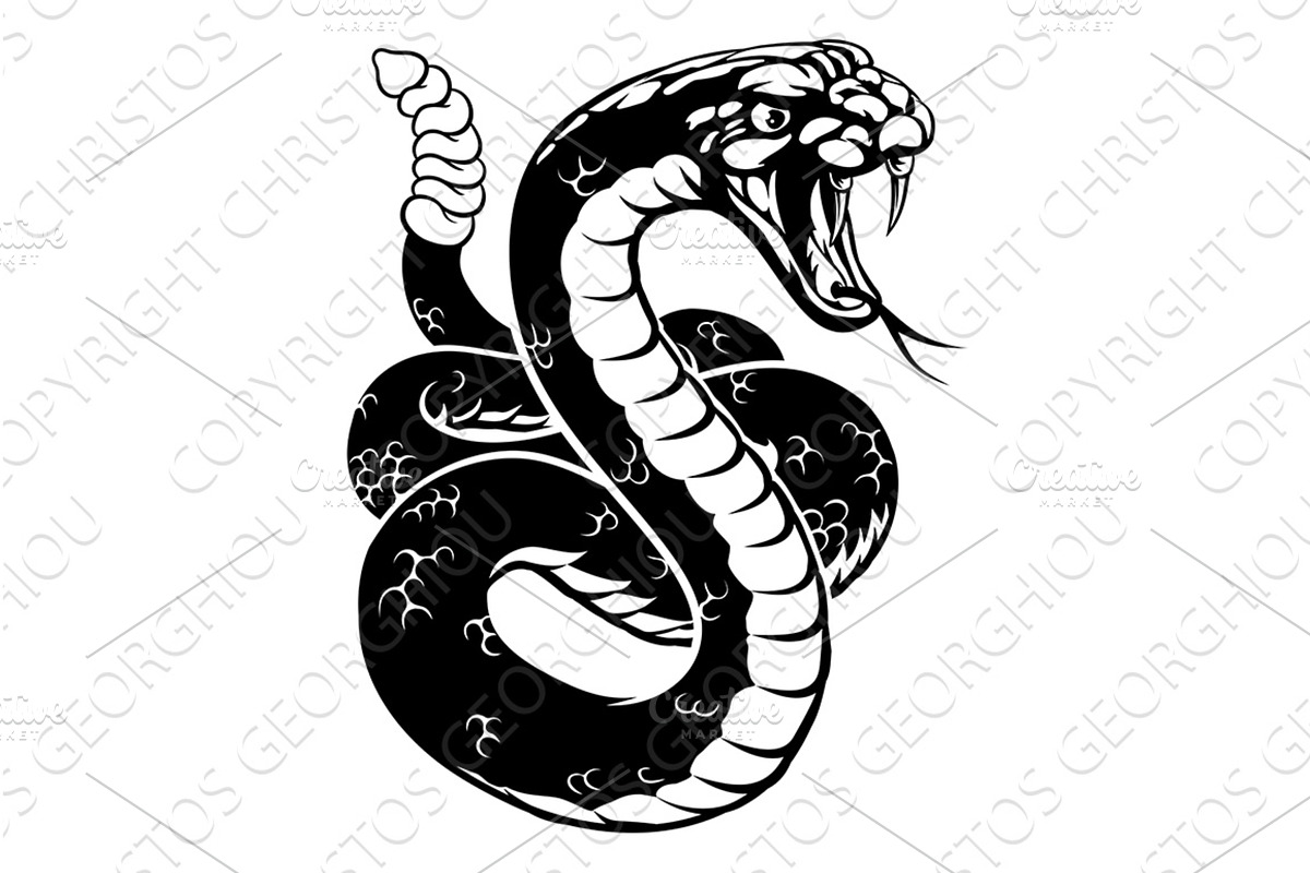 Rattlesnake Snake Animal Sport Team, an Animal Illustration by Christos Georghiou