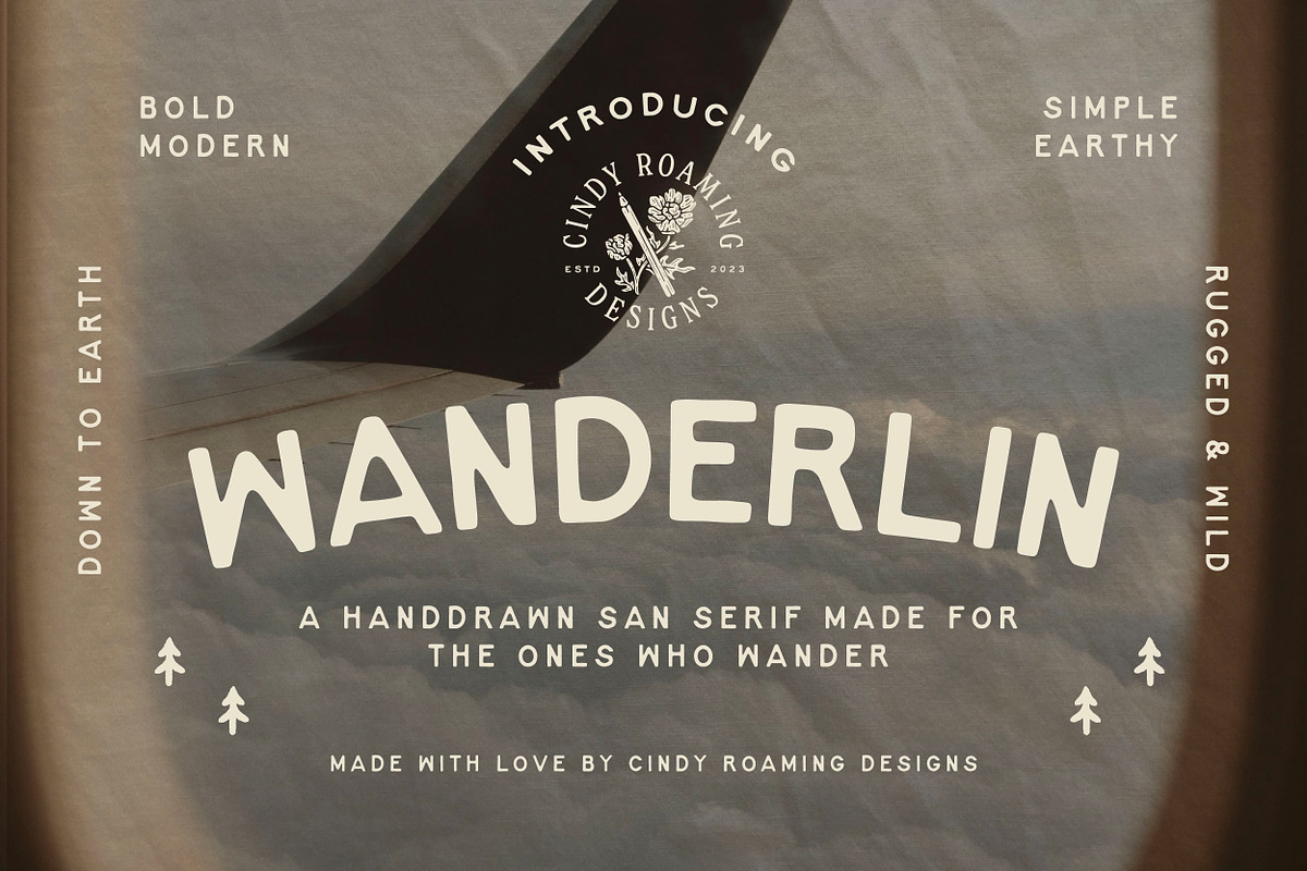 WANDERLIN by Cindy Roaming Designs, a Sans Serif Font by cindyroamingdesigns (Photo 1 of 6)