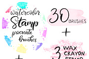 Watercolor Stamp Procreate Brushes, a Brush Add-On by Almazova Dolzhenko (Thumbnail 2 of 20)
