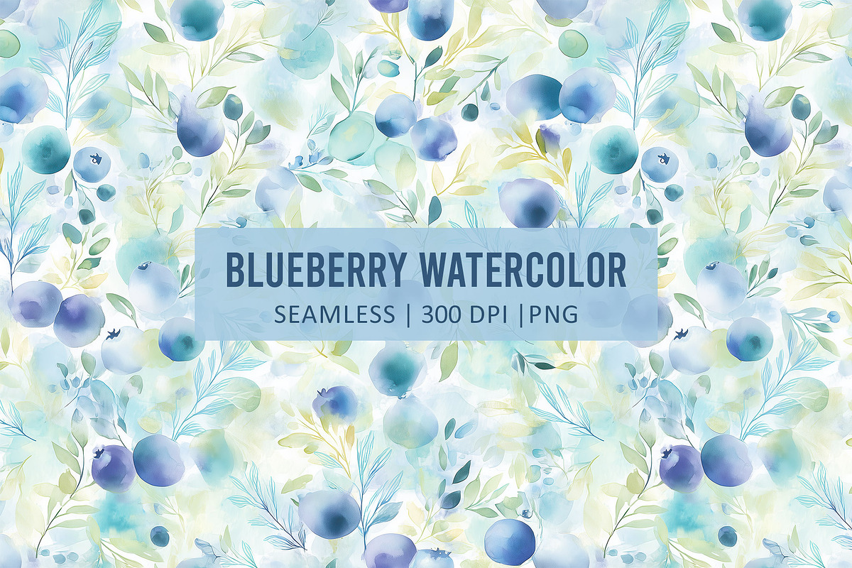 BLUEBERRY Seamless Pattern, a Pattern Graphic by AYAKA Studio Co. (Photo 1 of 9)