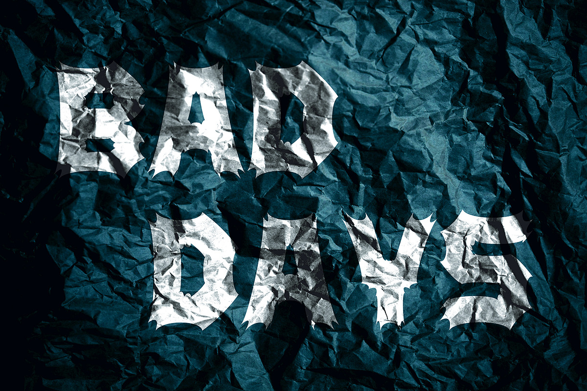 Bad Days Font, a Slab Serif Font by Nickhard (Photo 3 of 6)