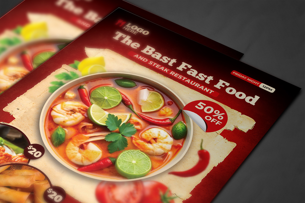 Restaurant Menu, a Flyer Template by AfzaalGraphics (Photo 4 of 4)