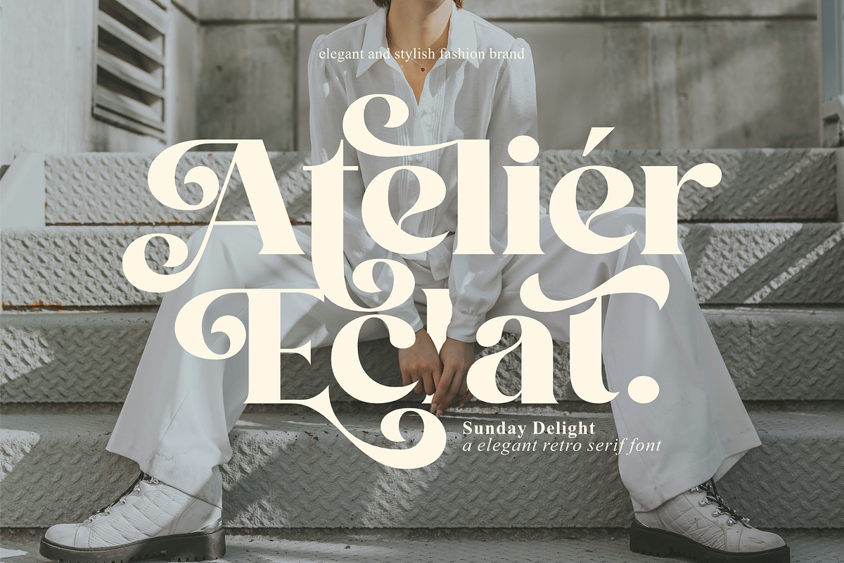 Sunday Delight - Elegant Retro Font, a Serif Font by Keithzo (Photo 6 of 12)