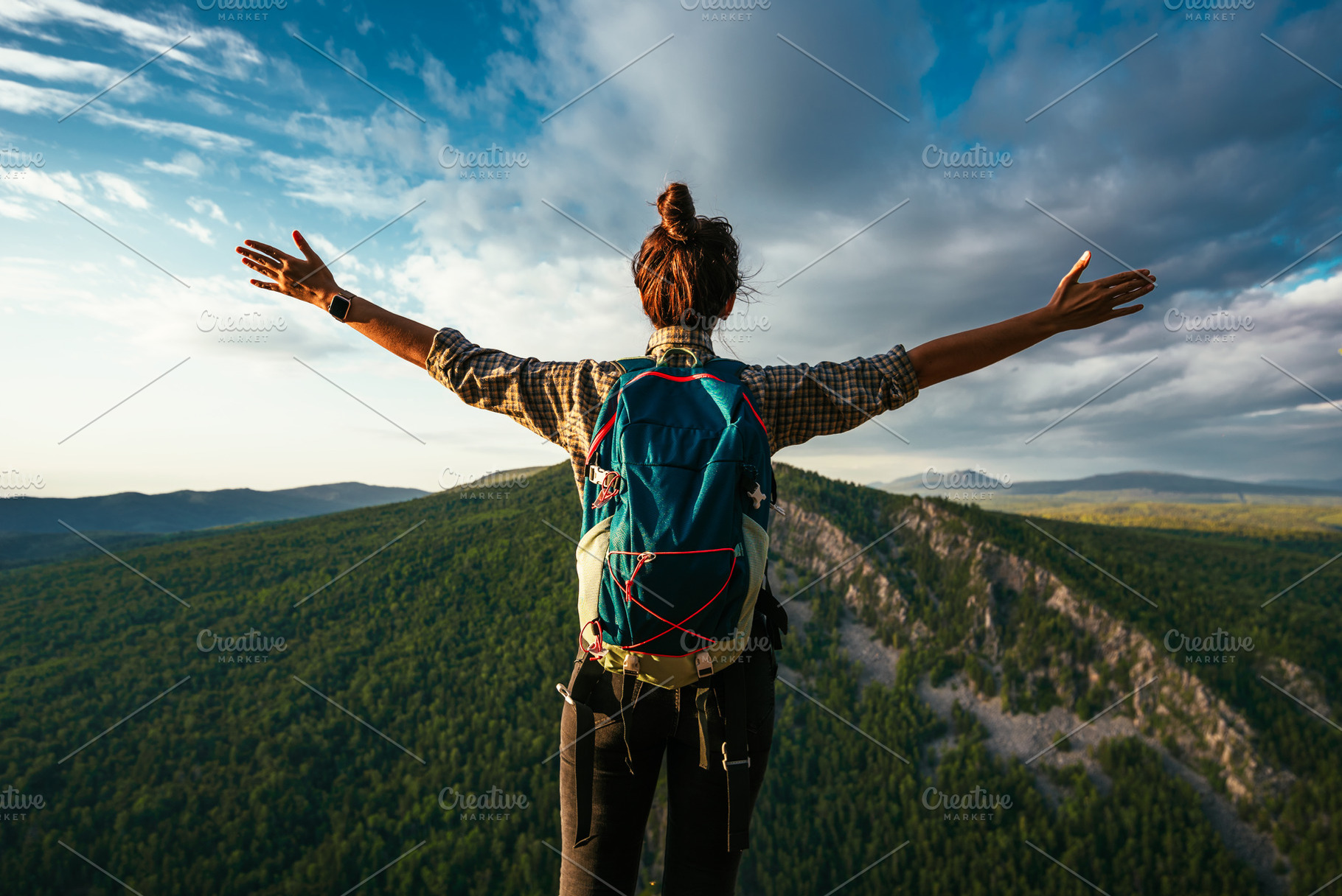 The girl travels to beautiful places, a Person Photo by SOTNIKOV_MISHA