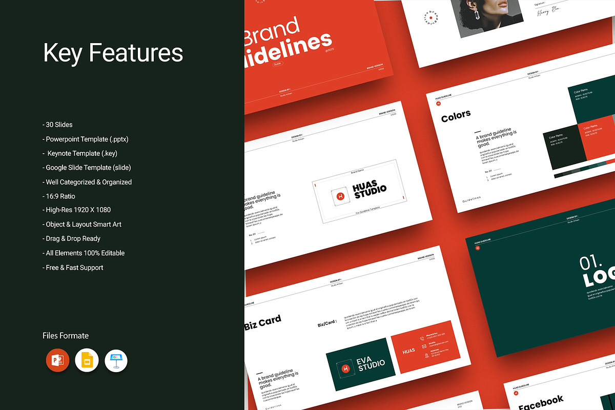 Huas Brand Guideline Presentation, a Presentation Template by Studio Artisan (Photo 3 of 10)