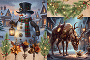 SteamPunk Christmas bundle 300 DPI, a Seasonal Illustration by Floraphoria (Thumbnail 7 of 15)