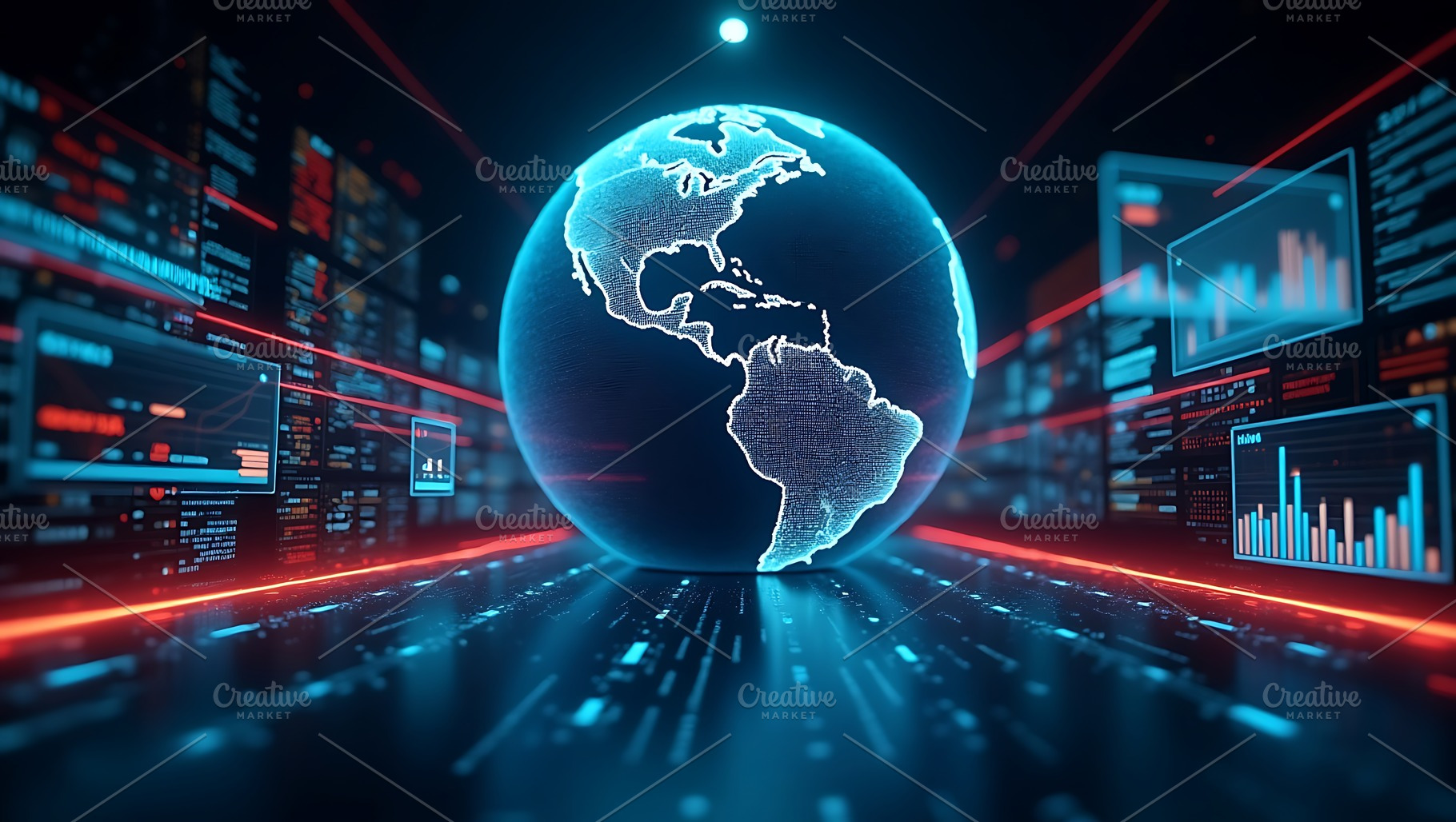 Global data network analytics, a Technology Photo by Artonix