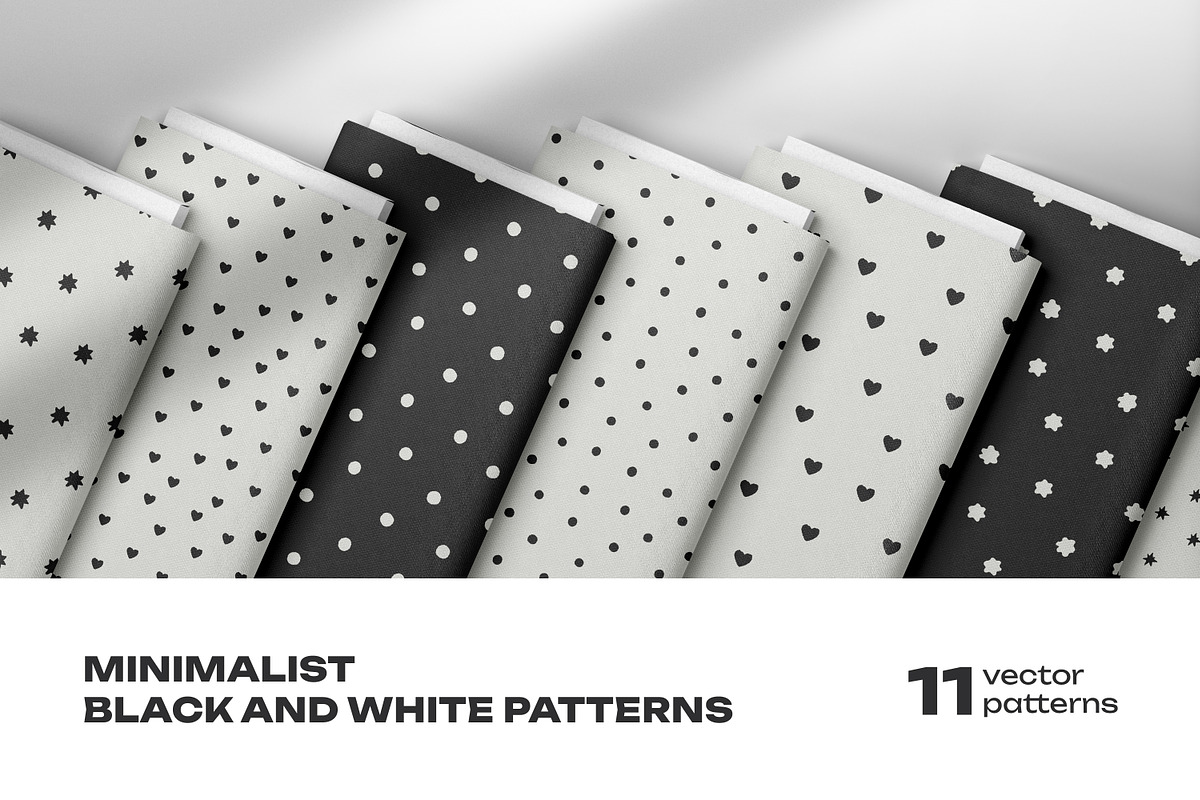 Black & white seamless patterns set, a Pattern Graphic by Good Studio (Photo 1 of 23)