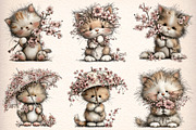 Whimsical Cat Clipart, an Illustration by Digital Artistic99 (Thumbnail 4 of 9)