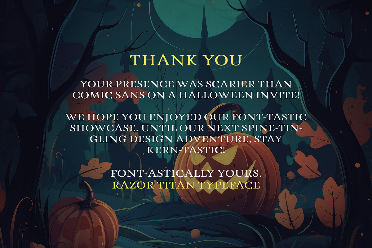 Razor Titan - Halloween Typeface, a Serif Font by HipFonts (Photo 6 of 8)