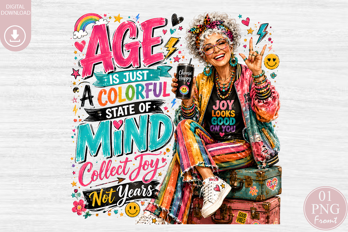Age Is Just A Colorful State Of Mind, a Seasonal Illustration by Rose Art (Photo 1 of 4)