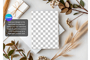 5x7 Invitation Mockup with Gift Box, a Product Mockup by MockupWizard (Thumbnail 3 of 5)